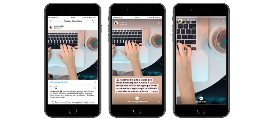 Ejemplo de Instagram